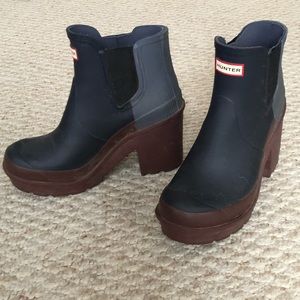 RARE Colorblock Hunter Rain Ankle Booties